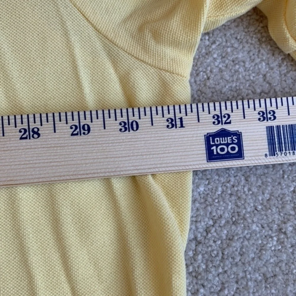 Polo Ralph Lauren Mens 4XLT Big Tall Short Sleeve Pique‎ Polo Shirt Yellow Pony